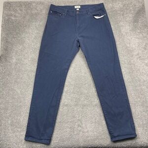 Line of Trade Pants Mens 38x32 Slim Fit Chino Navy Blue Five Pocket Cotton